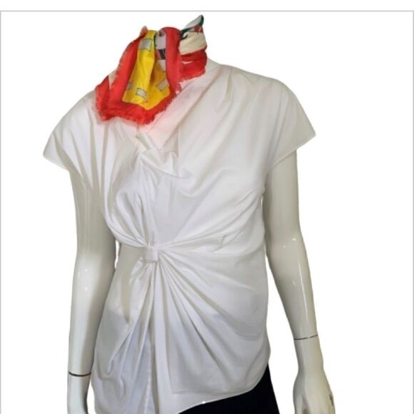 ‎Catherine Malandrino twist front asymmetrical top - Picture 1 of 7